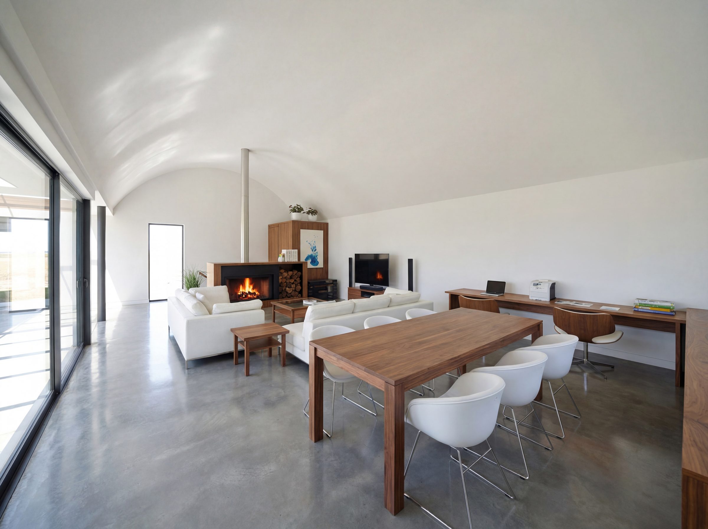 Vaulted stone interior at Bodrum villa, Turkey
