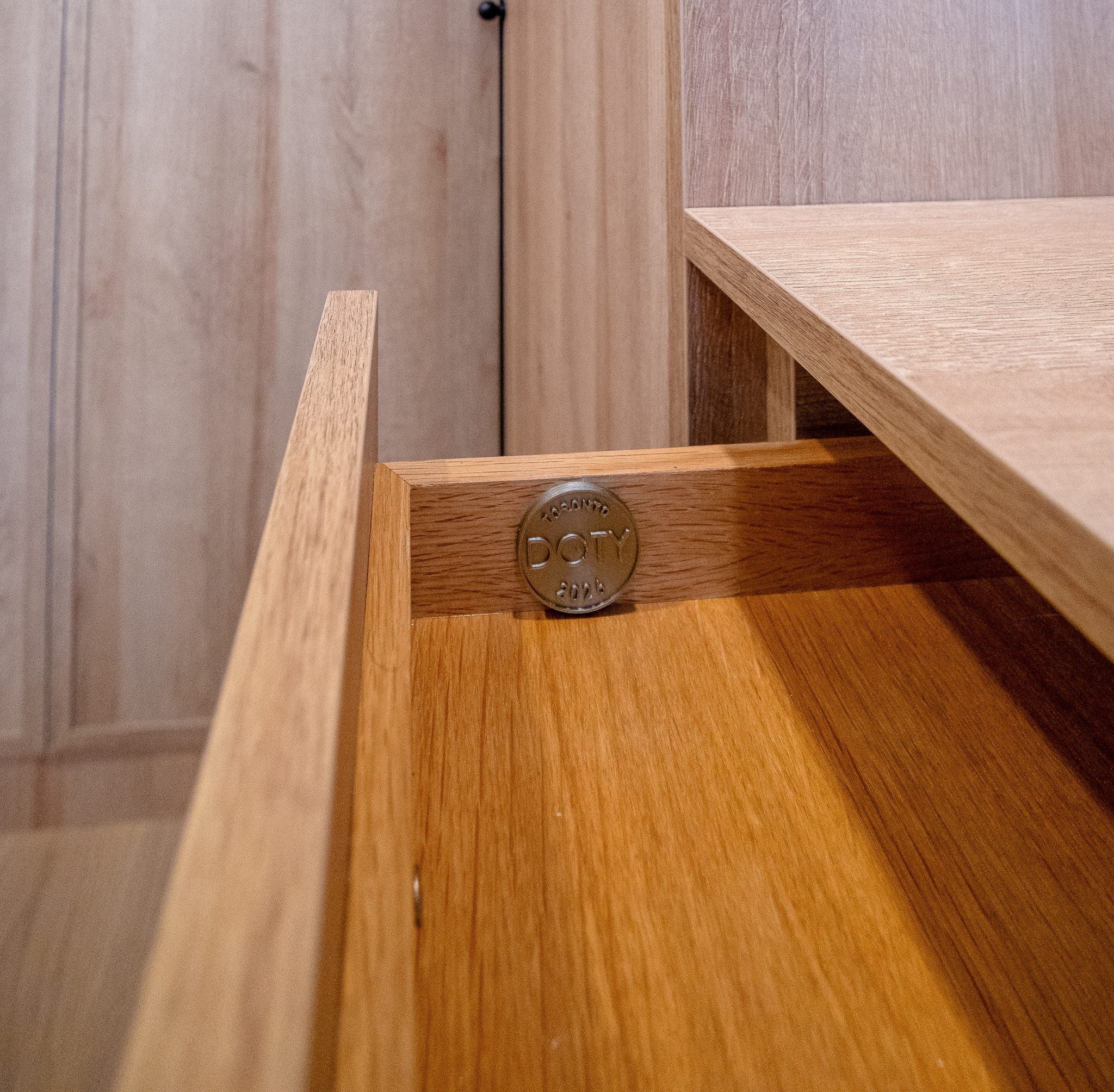 Wardrobe drawer detail, High Park renovation, Toronto