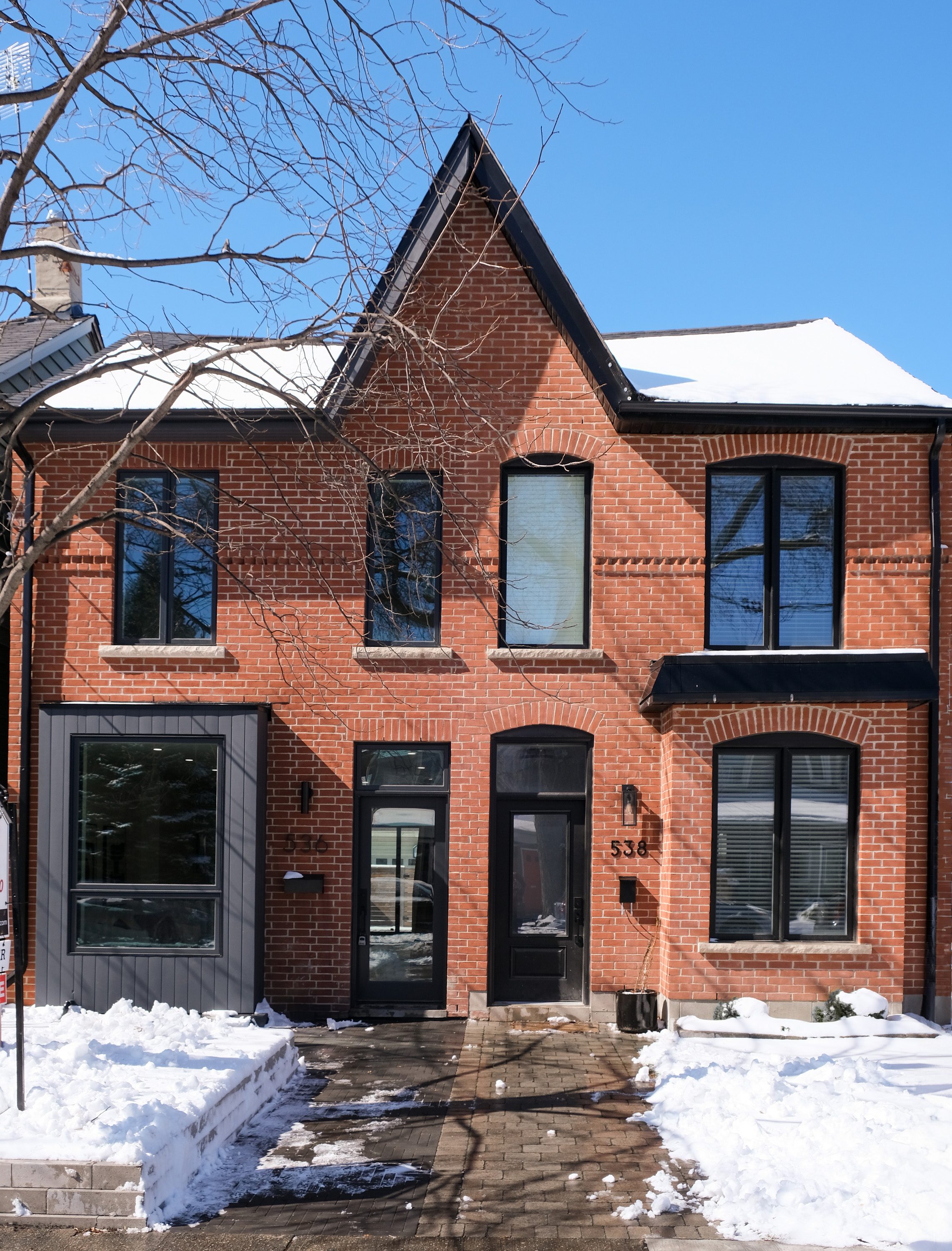 Junction House Victorian renovation exterior, Toronto custom home by Doty Construction
